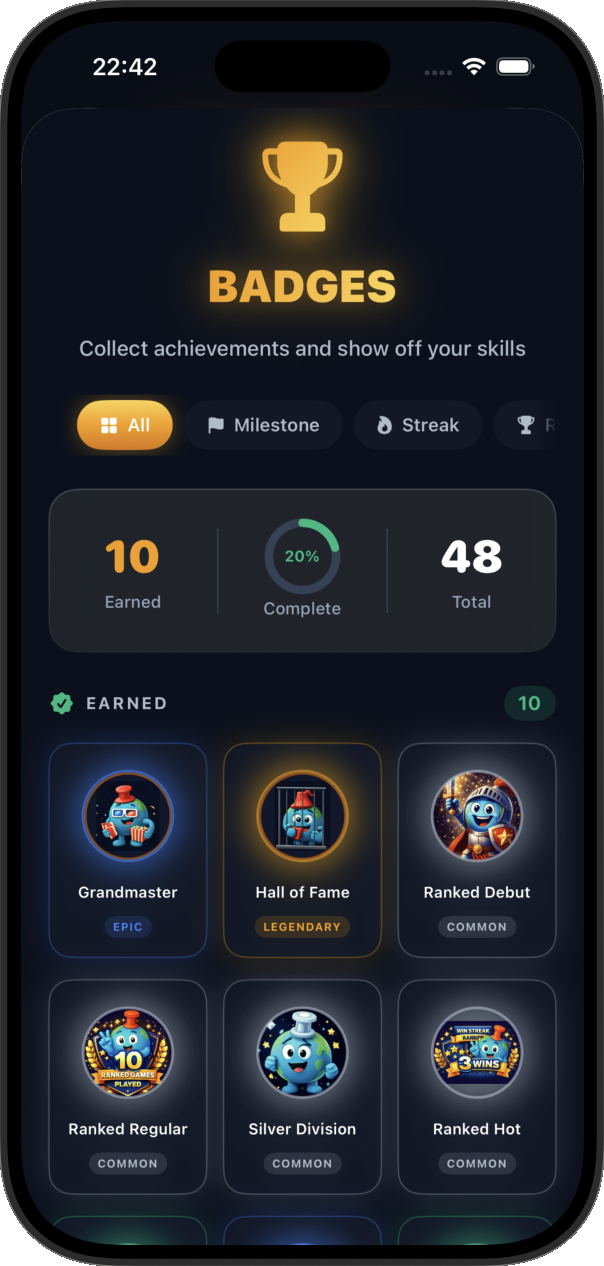 GeoWrecked achievements - 48 unique badges to collect
